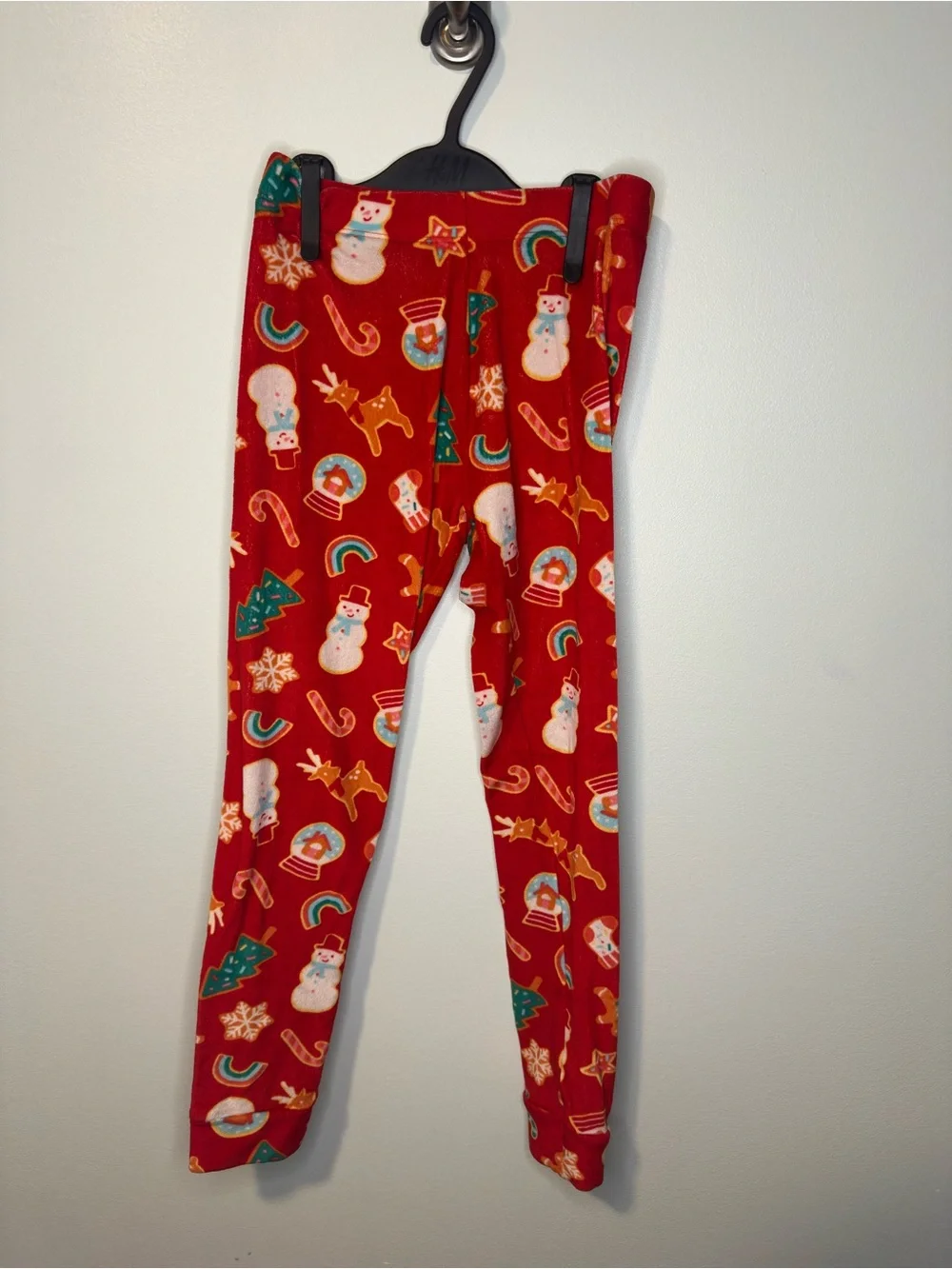 Cat & Jack Kids Red Holiday Print Pajama Set 2-Piece Christmas Snowman Kids 10